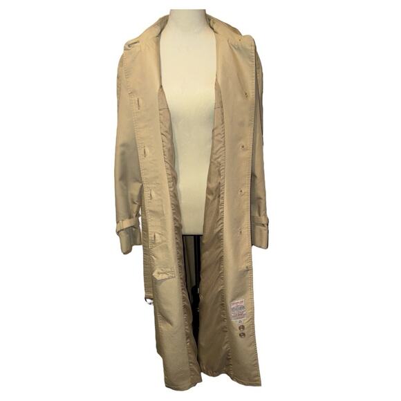 LONDON FOG Vintage Classic Full Length Trench Coat Size 18 - Picture 7 of 9